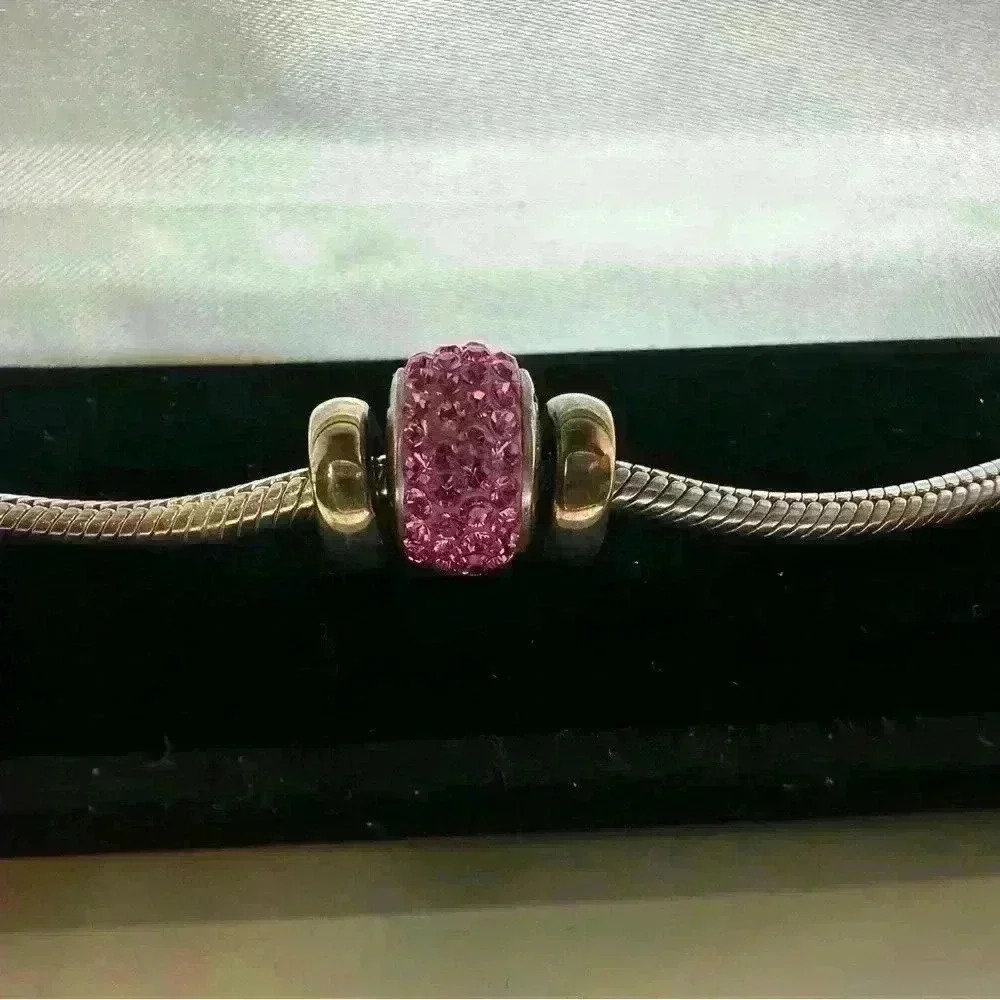 Sterling‎ Silver Reflection Bead Bracelet 7” October Birthstone